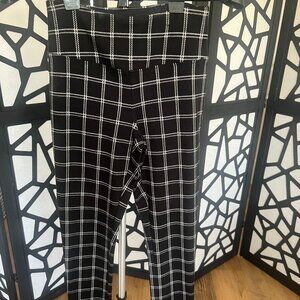 Inc-international-concepts Women's Black and White Pull on waist Trousers